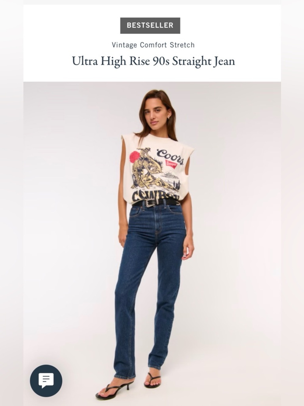 Abercrombie Ultra High Rise 90s Straight Jean